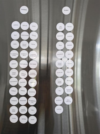 Magnetic Grocery List Set | Fridge Food Magnets | Minimalist Kitchen Organiser | Reusable Shopping List Magnets - Etsy