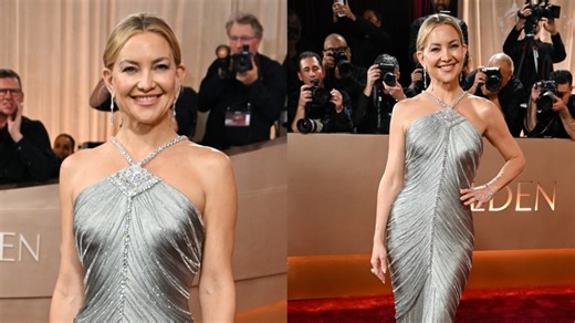 Kate Hudson Shimmers at the 2026 Golden Globes