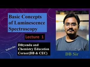 Basic Concepts of Luminescence Spectroscopy Lecture 1