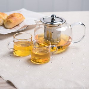 [Hot Item] Glassware Borosilicate Glass Teapot Set Kitchenware with Stainless Steel Filter