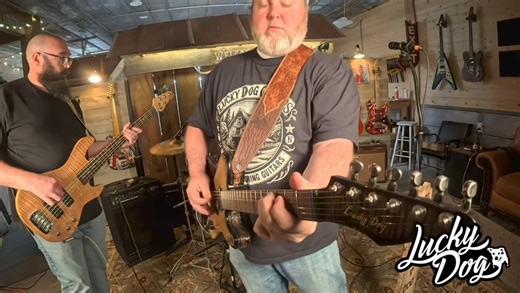 Y’all give this a listen! We had to have a jam session with “The Trouble-Maker”. Photo gallery at the end. Loaded with the Lucky Dog “Haymaker Pickups” | Lucky Dog Guitars