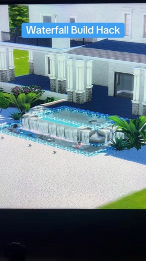 Infinity Pool Build Hack! 📹 - Sims Ideas #sims4tipsandtricks #sims4hacks #sims4tutorial #thesims4tips #foryoupagereels #sims4 | Sims Ideas