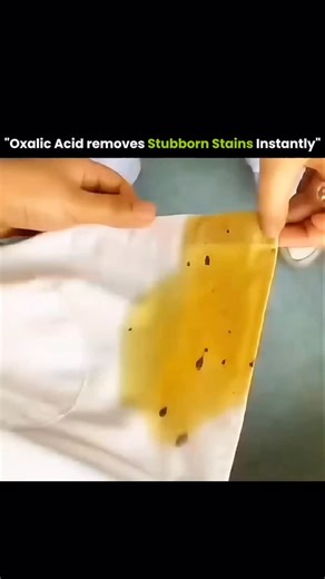 SCIENCE | HISTORY | KNOWLADGE on Instagram: "Oxalic acid is one of the strongest natural stain removers used in cleaning and restoration. It’s particularly effective against rust, mineral deposits, and deep-set dirt because it reacts directly with the compounds that cause discoloration. 1️⃣ How It Works: Most stubborn stains — like rust — are formed from iron oxide. Oxalic acid chemically breaks down and dissolves these iron compounds, making the stain lift off the surface. 2️⃣ Where It’s Used: 
