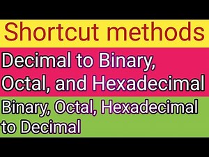 Number Base Conversion | Number base conversion decimal binary hexadecimal octal codes