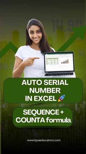 Auto Serial Numbers in Excel | SEQUENCE Formula Trick 🔥