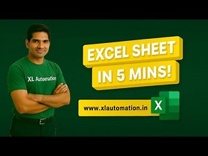 How to create a spreadsheet in excel in 5 minutes | excel for beginners
