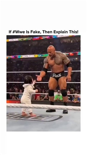 sosuua.io | The post shares a viral edited video from WrestleMania footage, superimposing a crying baby in a onesie climbing the ropes and "jumping" at... | Instagram