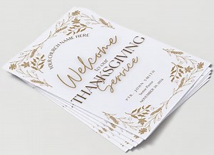 12 Pages Church Thanksgiving Service Event Program | Editable Canva Template | Bulletin | Handout | Autumn | Fall | Bifold | US Letter - Etsy Australia