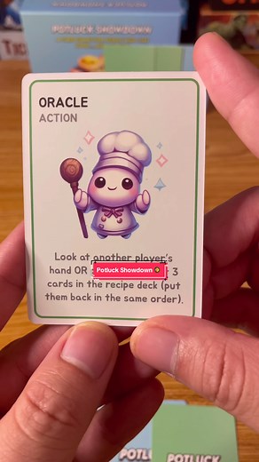 The Hot New Food Game✨ @potluckshowdowngame combines amazingly fun gameplay with adorable cultural food characters. In the game, you’re all chefs preparing for a potluck where you try to cook as many meals as you can. Be the first to complete all your meals and play action cards to stir up trouble for the other chefs. How you cook and who you cook is up to you! #food #cardgames #partygames #foodie #potluck This video is Sponsored 🥳🍚