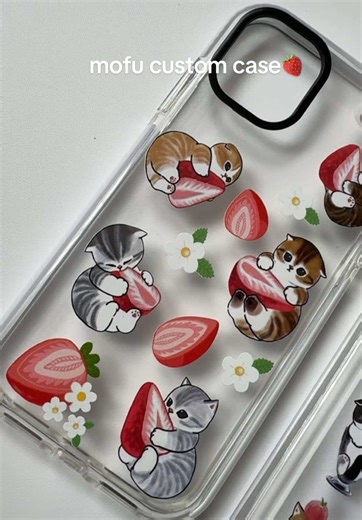 mofusand strawberry custom case ready #customcase #mofusand #mofusandcase #iphonecase