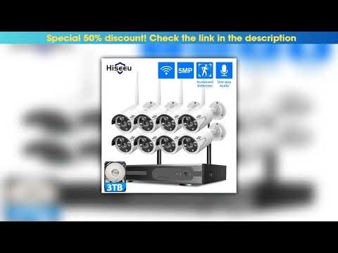 Hands-on Hiseeu 3/5MP WiFi CCTV Camera Security System IR Night Vision Bullet Camera Set 10CH NVR W