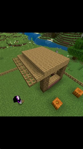 Building an Easy Cow Pen tutorial in minecraft #minecraftshorts