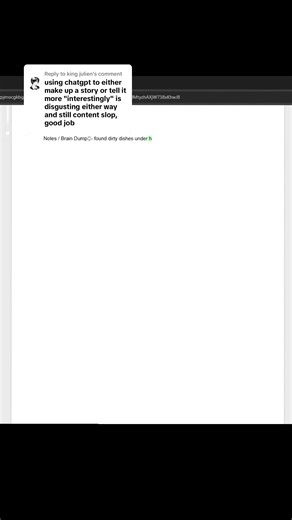 Replying to @king julien This is my actual writing process. I write everything in Google Docs, and I use a Chrome extension called Draftback. Draftback literally replays every keystroke. You can see me type the notes, the rough draft, the edits, the backspacing, the rewrites. AI doesn’t do that. Humans do. I start with messy bullet points, I rearrange sentences, I rewrite entire paragraphs. That’s how writing works. I’m autistic. I have a consistent cadence and pattern in my language. That’s a n