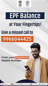 Check your EPF Balance anytime, anywhere! Just give a missed call to 9966044425 from your registered mobile number and get your balance instantly. #EPFO #EPFOwithYou #HumHainNa #ईपीएफओ | EPFO