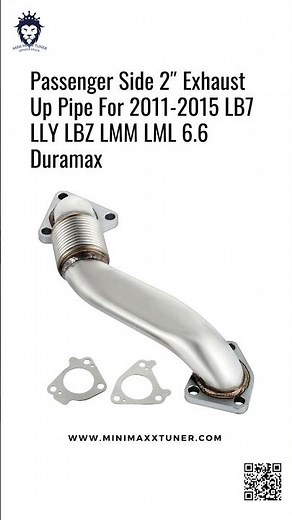 Passenger Side 2″ Exhaust Up Pipe For 2011-2015 LB7 LLY LBZ LMM LML 6.6 Duramax