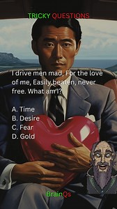 7.4K views · 184 reactions | Tricky Riddle Quiz | Riddles Across Realms: A Virtual Quest for Answers! 易勞 #trickyriddles #riddles #quiz #funquizzes #tricky #trick #quiztime #questions #brainteaser #mindbenders #puzzle #testyourbrain #trivia #facts #viral #viralvideos #viralreels #reels #shorts #fyp | BrainQs | Facebook