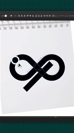 IP Monogram Logo Design with Infinity Symbol | Minimal & Modern Logo Inspiration