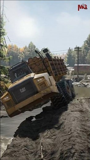 Caterpillar 745C Medium Logs Delivery Made Very Easy in Snow Runner