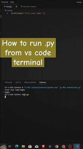 Executing python #coding #engineering #python file from VS code terminal