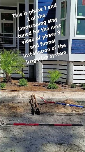 Landscape and design on a new build with micro sprinkler system irrigation installation