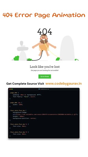 Creative 404 Error Page Using HTML & CSS | Responsive Design #htmlcss #coding#webdevelopment