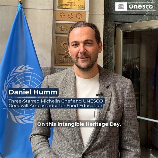4.3K views · 107 reactions | Exploring food practices from diverse cultures can inspire a healthier, more sustainable world. On this #IntangibleHeritageDay, listen to a message from Daniel Humm, a three-starred Michelin chef and UNESCO Goodwill Ambassador for Food Education. Together, let’s broaden our perspectives and embrace the wisdom of different culinary traditions to nourish both people and the planet. Discover more: https://unes.co/gii8xr | UNESCO | Facebook