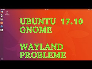 UBUNTU 17.10 GNOME --- Wayland Probleme lösen
