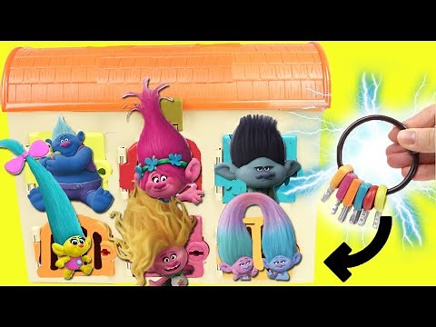 Trolls Band Together Movie Surprise Doors with Keys + DIY Crafts for Kids