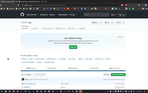 Point Cloud Visualizer Blender点云数据