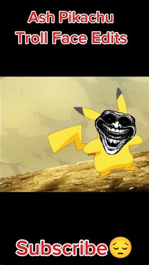 Ash Pikachu Troll Face Edits 😎⚡ || #pokemon #amv #shorts #status