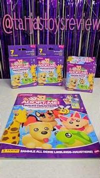 asmr Unboxing Panini Sticker Album with Roblox Adopt Me!