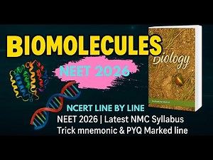 Biomolecules ncert line by line class 11th biology complete chapter #neet2026