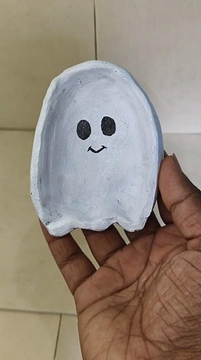 Aesthetic Clay Ghost Box DIY 🎃 Easy Spooky Decor