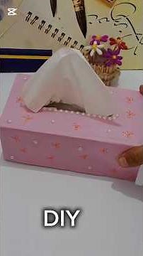 Old Phone Box → Luxury Tissue Box ✨ Zero Cost DIY#diycrafts #tissue #pearl
