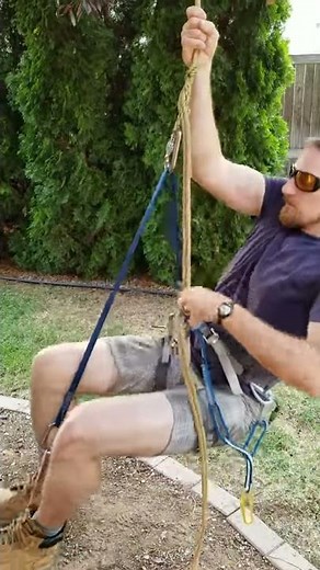 How to ascend a double rappel rope