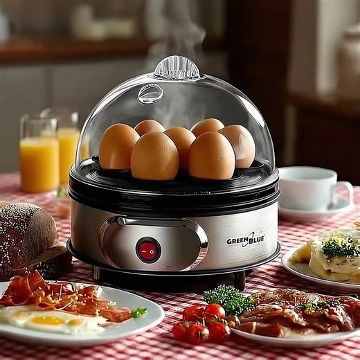 GreenBlue automatic egg cooker, 400W power, up to 7 eggs, measuring cup, 220-240V, 50 Hz, GB572 EGG