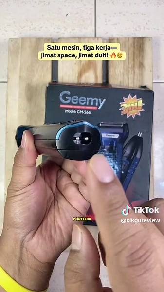 Geemy GM-566 Hair Trimmer 3in1 #shaver #nosetrimmer #hairclipper #geemy #gemmy3in1