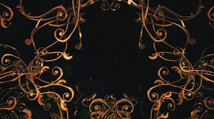 Crossing elegant and tangled 3D gold frames - Free Stock Video