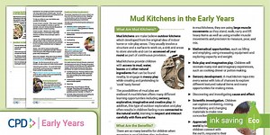 CPD: Mud Kitchens in the Early Years (Handout)