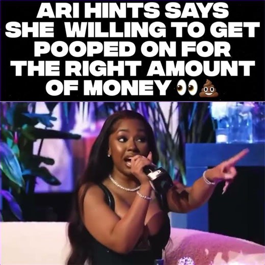 Ari hints she’d be willing to get pooped on for the right amount of money 👀