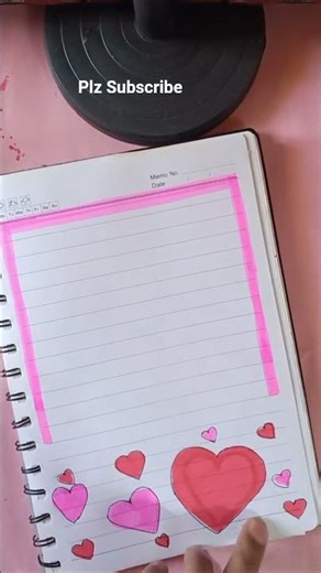 easy front page design of notebook.#cardcreations #artshorts #art #drawing #colourpapercraft .