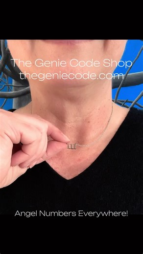 When The Universe Sends Numbers, Wear Them! #thegeniecodeshop #angelnumbers #necklace #thegeniecode