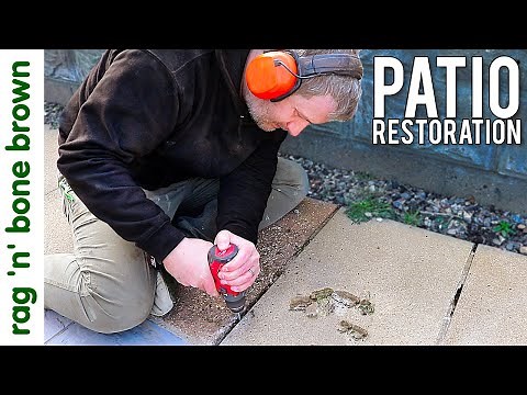 NO MORE WEEDS! Repointing / Leveling / Cleaning An Old Patio