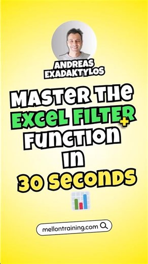 Master the Excel FILTER Function in 30 Seconds 📊 #Excel