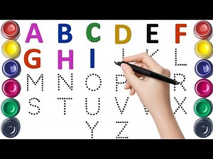 A to Z alphabets for kids, 12345, ABCD, collection for writing along dotted lines for toddlers, kids