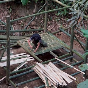 Building a bamboo house process of completing skill | Pigeon Lover