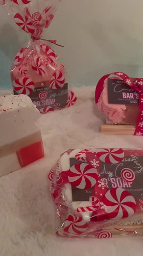 🎄✨ Indulge in the festive spirit with our All-Natural Candy Cane Soap! 🍬🌿 Crafted with care, this soap is a holiday delight, blending the invigorating scents of Peppermint, Spearmint, and Cinnamon Leaf Essential Oils into a perfect, proprietary blend! Made with goats milk soap and infused with skin-safe, all-natural mica for a vibrant hue.Benefits of key ingredients:- Peppermint Essential Oil: Refreshes, revitalizes, and soothes skin.- Spearmint Essential Oil: Invigorates and adds a fresh, co