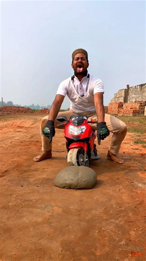 The big motorcycle cleaning the road dirty444