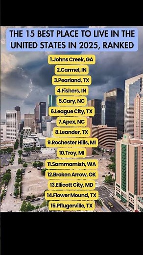 The best places to live in the US in 2025