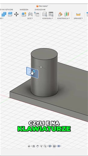 Fusion 360 automatycznie podpowiada operacje! Zobacz jak łączyć i odejmować bryły. Wykorzystaj polecenie wyciągnięcia (E) i stwórz otwór. Cały film na kanale techtutor! #fusion360 #techtutor #3d #projektowanie3d #tutorial #cad #design | techtutor.pl